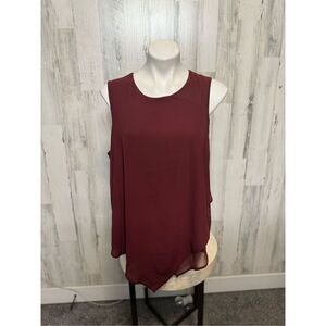 Sleeveless Burgundy Top